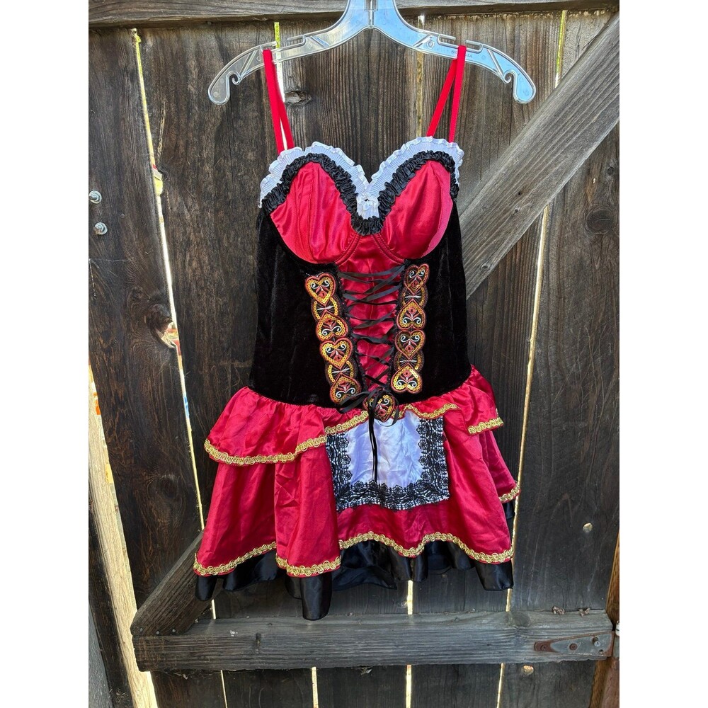 Spirit Halloween Little Red Riding Hood corset costume dress.  L